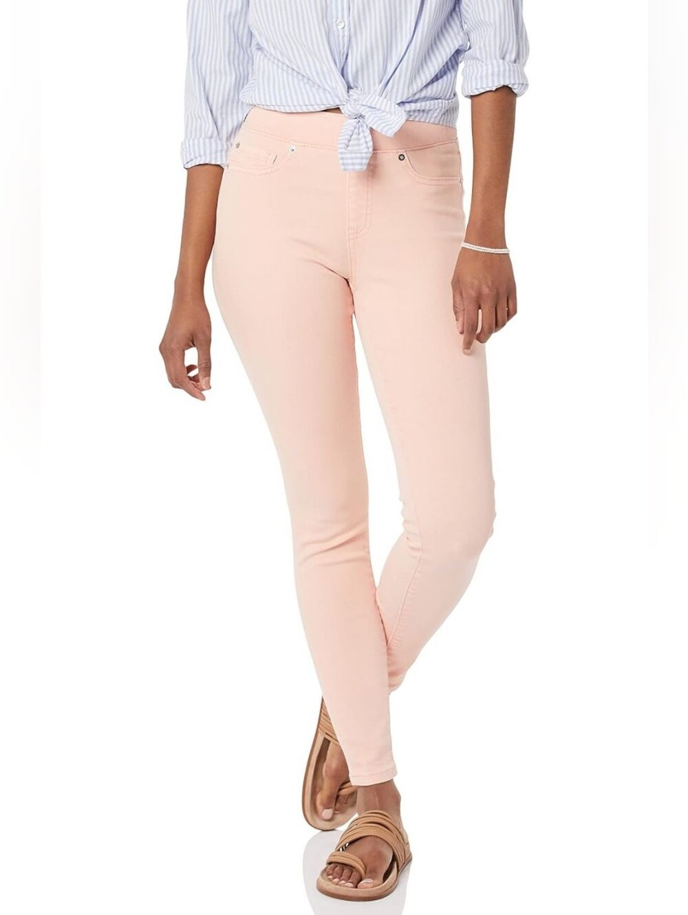 Amazon Essentials Women's Skinny Fit Mid-Rise Stretch Pull-On Jegging W/Pocket